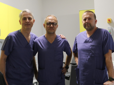 Od lewej doc. M. Kempa, dr T. Królak, dr S. Budrejko